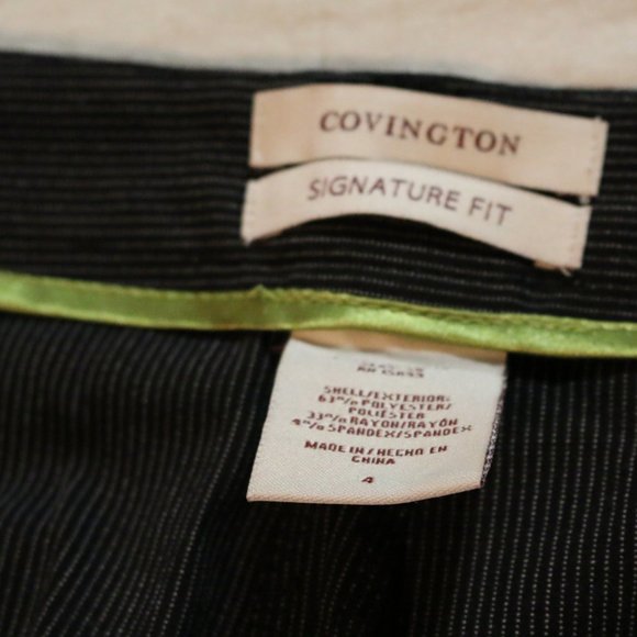 Covington Signature Fit Black Pinstripe Size 4 - Picture 4 of 4